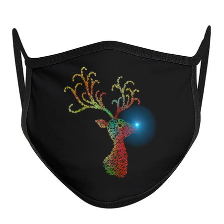 Festive Christmas Reindeer Head Silhouette tiny thumbnail