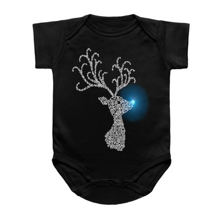 White Winter Reindeer Head Silhouette tiny thumbnail