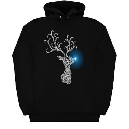 White Winter Reindeer Head Silhouette tiny thumbnail