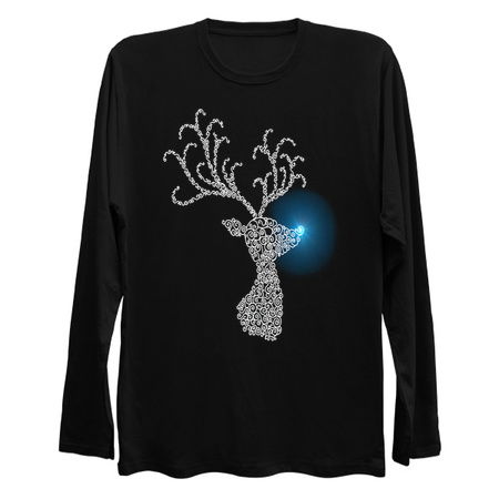 White Winter Reindeer Head Silhouette tiny thumbnail