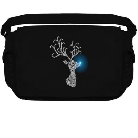 White Winter Reindeer Head Silhouette tiny thumbnail