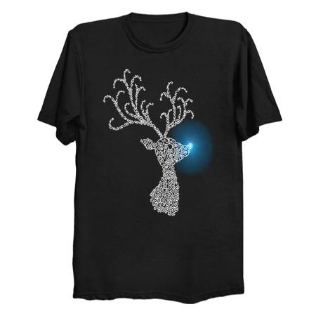 White Winter Reindeer Head Silhouette tiny thumbnail