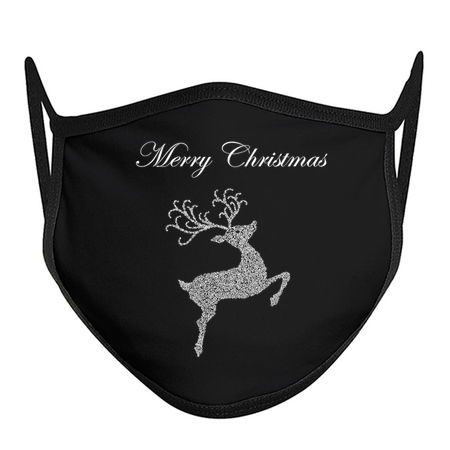 Merry Christmas White Reindeer Silhouette tiny thumbnail