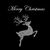 Merry Christmas White Reindeer Silhouette tiny thumbnail