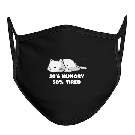 50% Hungry 50% Tired Funny Cute Lazy Cat Gift tiny thumbnail