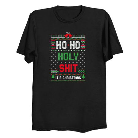 Ho Ho Holy Shit It’s Christmas Funny Ugly Sweater tiny thumbnail