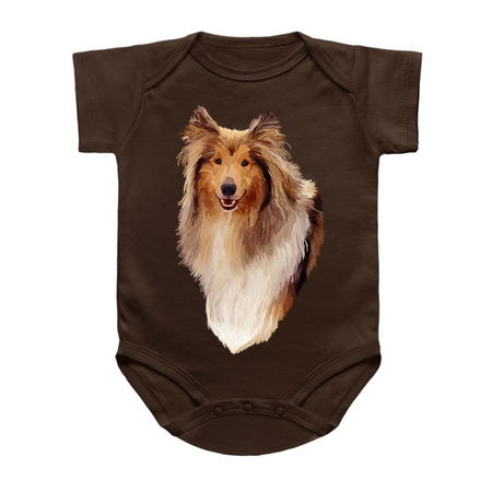 Rough Coated Sable White Collie Dog Portrait tiny thumbnail