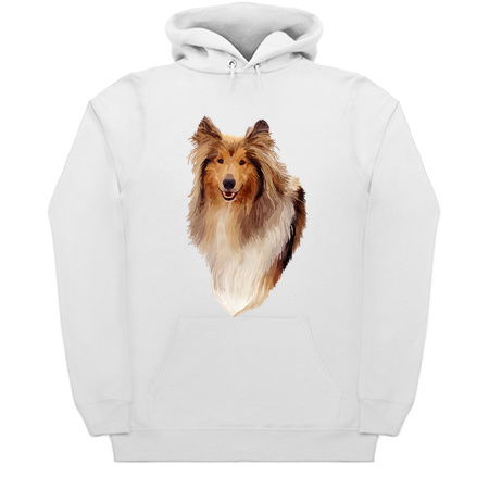 Rough Coated Sable White Collie Dog Portrait tiny thumbnail