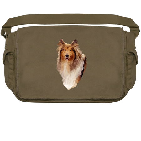 Rough Coated Sable White Collie Dog Portrait tiny thumbnail