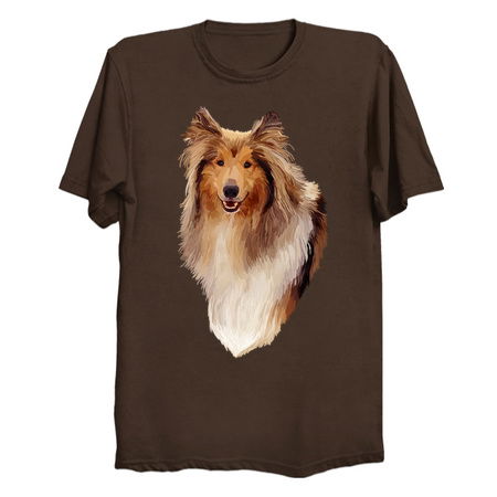 Rough Coated Sable White Collie Dog Portrait tiny thumbnail