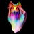 Rainbow Psychedelic Rough Coated Collie Dog Portrait tiny thumbnail