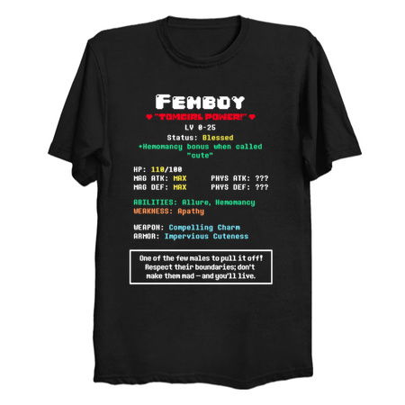 Femboy RPG Stats // For A Cute, Nerdy, Geeky Tomgirl Gamer tiny thumbnail