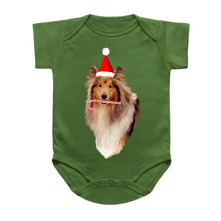 Christmas Santa Candy Cane Collie tiny thumbnail