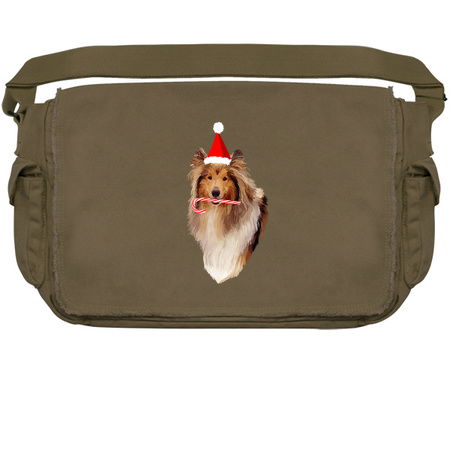 Christmas Santa Candy Cane Collie tiny thumbnail