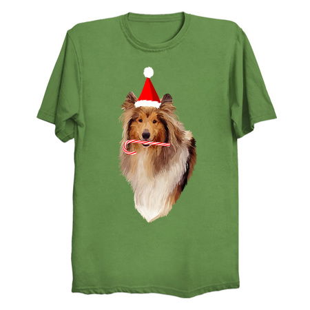 Christmas Santa Candy Cane Collie tiny thumbnail