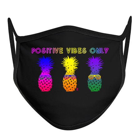 Positive Vibes Only 1980s Colorful Pineapples tiny thumbnail