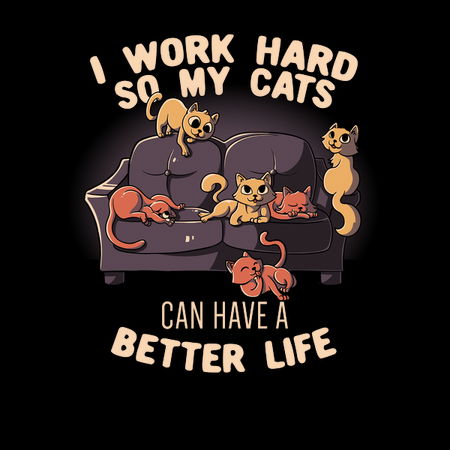 I Work Hard Cat Better Life Funny Animal Quote Socks by EnvyArt