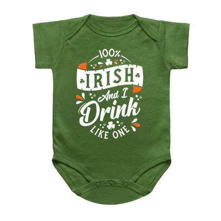 100% Irish and I Drink Like One - St Paddy's Day - Shamrock - Craic Crew tiny thumbnail