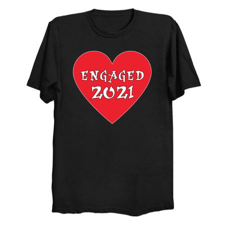 Funny Engaged 2021 Bride Groom Valentines Day Shirt Gift tiny thumbnail