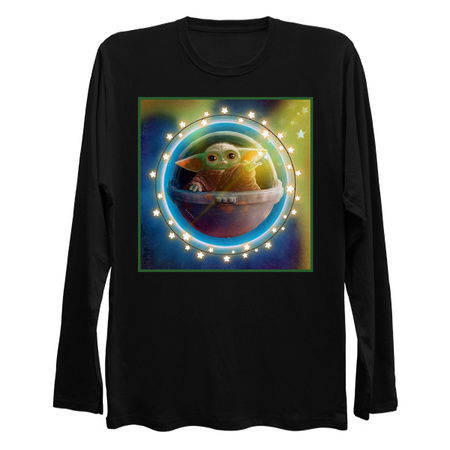Cute Little Alien Baby Reaching for Stars tiny thumbnail