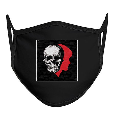 Will Graham Blood Red Profile with Gray Skull Superimposed tiny thumbnail