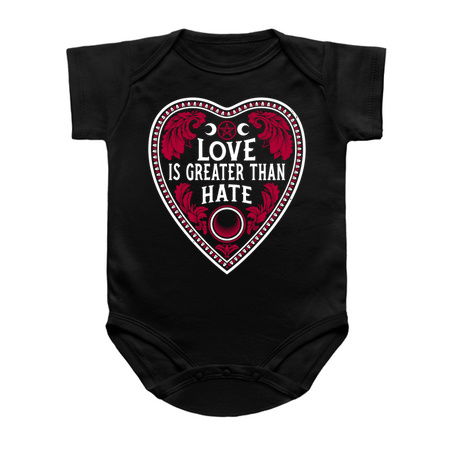 Love Is Greater Than Hate - Distressed Gothic Planchette - Red tiny thumbnail