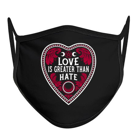 Love Is Greater Than Hate - Distressed Gothic Planchette - Red tiny thumbnail