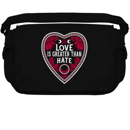 Love Is Greater Than Hate - Distressed Gothic Planchette - Red tiny thumbnail