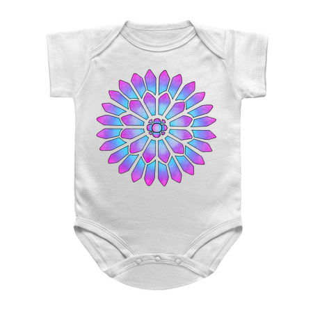 Blue Purple Cloud Stained Glass Floral Mandala tiny thumbnail