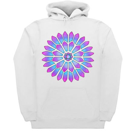 Blue Purple Cloud Stained Glass Floral Mandala tiny thumbnail