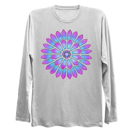 Blue Purple Cloud Stained Glass Floral Mandala tiny thumbnail