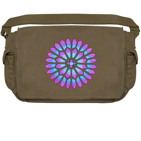 Blue Purple Cloud Stained Glass Floral Mandala tiny thumbnail