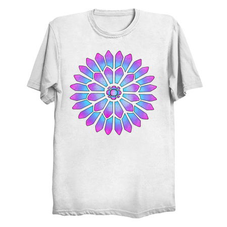 Blue Purple Cloud Stained Glass Floral Mandala tiny thumbnail