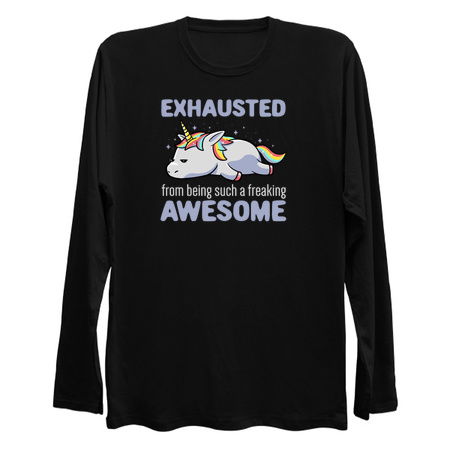 Exhausted From Being Awesome Lazy Unicorn Gift tiny thumbnail