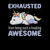 Exhausted From Being Awesome Lazy Unicorn Gift tiny thumbnail
