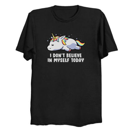I Don’t Believe In Myself Lazy Unicorn Gift tiny thumbnail
