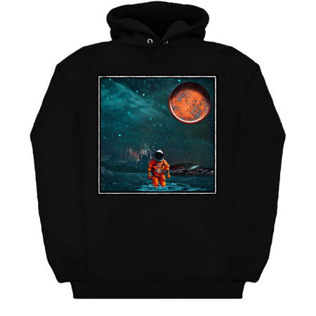 Astronaut Crash Landing on Alien Planet with Orange Moon tiny thumbnail