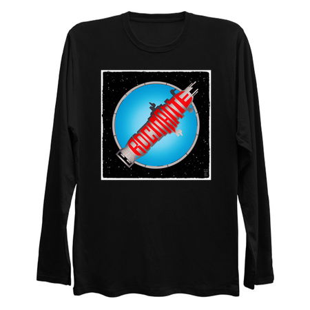 Retro Pop Art Roci Ship Against Gate and Stars tiny thumbnail