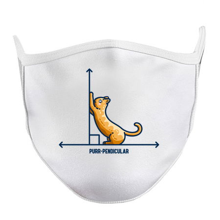 Purr-pendicular Kawaii Cute Cat Maths Pun tiny thumbnail