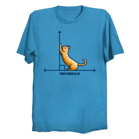 Purr-pendicular Kawaii Cute Cat Maths Pun tiny thumbnail