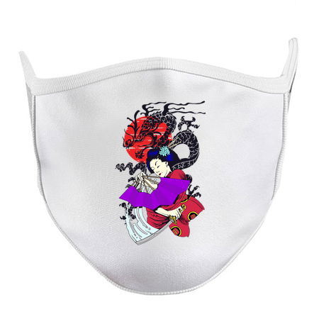 Geisha Holding A Fan Over A Tanto tiny thumbnail