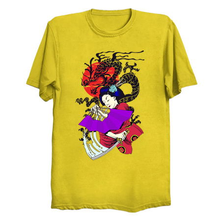 Geisha Holding A Fan Over A Tanto tiny thumbnail