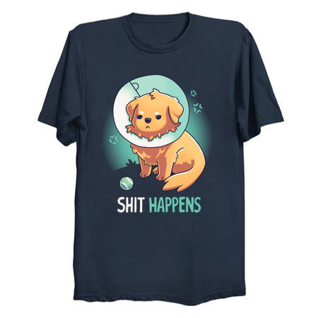 Shit Happens // Golden Retriever, Dogs, Cone of Shame tiny thumbnail