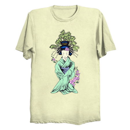 Geisha Hiding Two Tanto Under Sleeves tiny thumbnail