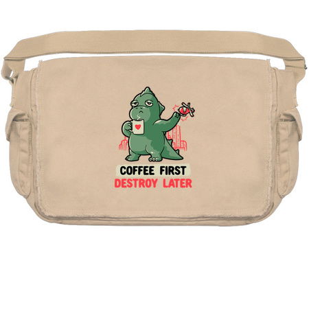 Coffee First Destroy Later Cute Funny Monster Gift Light tiny thumbnail