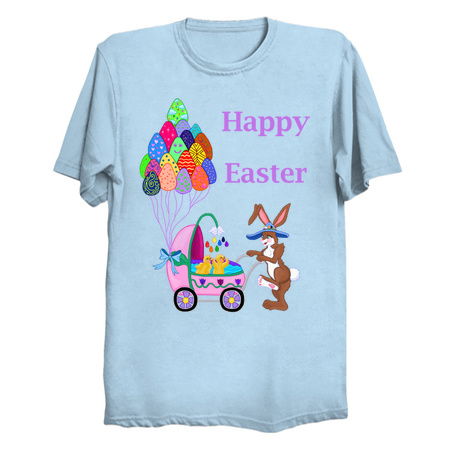 Happy Easter Bunny Mommy with Baby Chicks tiny thumbnail