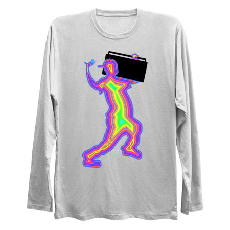 1980s Neon Silhouette with a Boombox tiny thumbnail