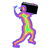 1980s Neon Silhouette with a Boombox tiny thumbnail