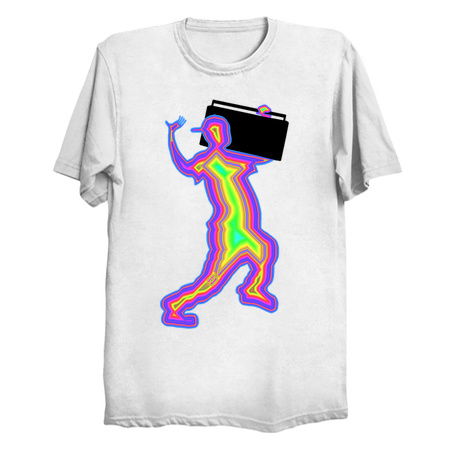 1980s Neon Silhouette with a Boombox tiny thumbnail