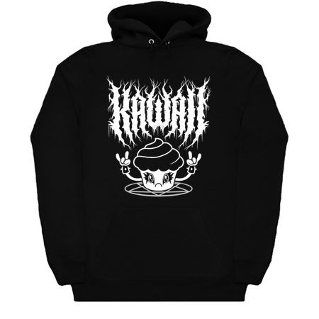 Kawaii Cupcake Black Metal Logo - Creepy Cute - Funny Spoopy Goth tiny thumbnail